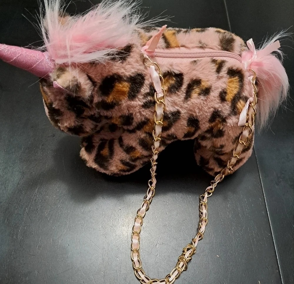 Leopard Print Girl's Unicorn Bag